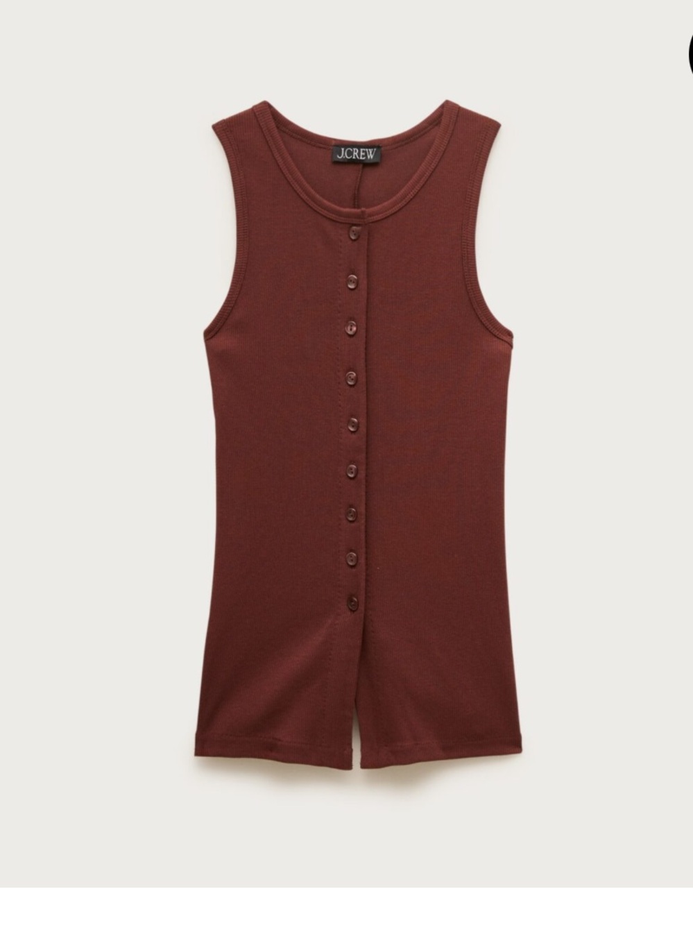 J Crew perfect rib button up shell top